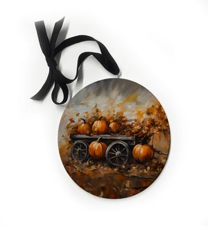 Pumpkins On Wagon Ornament